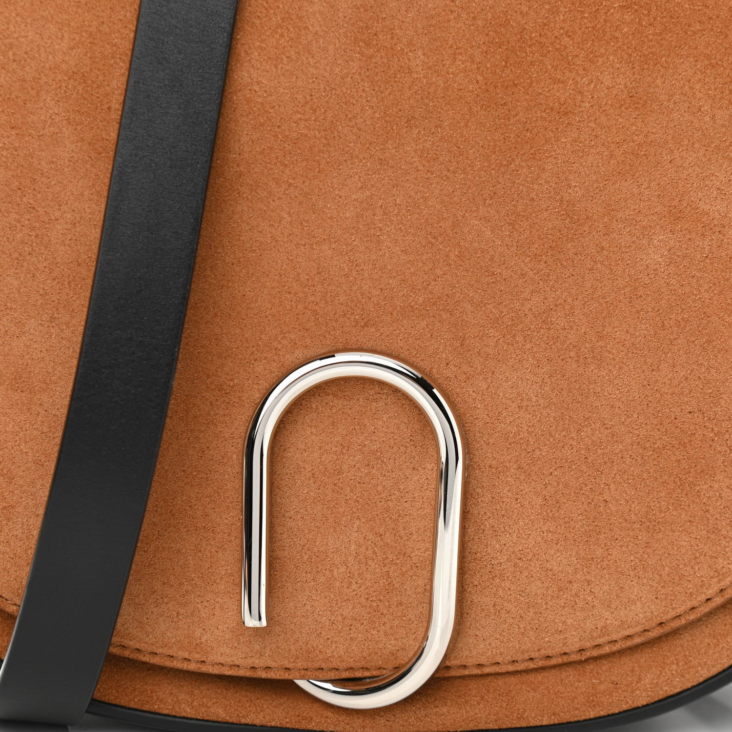 3.1 Phillip Lim Suede Calfskin Alix Saddle Crossbody Bag Maple Black 9 of 9