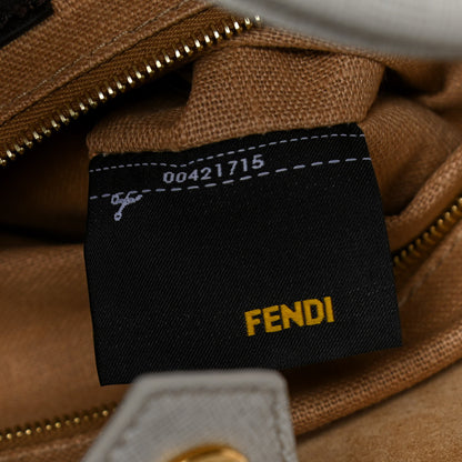 Fendi Canvas Vitello Elite Large 2Jours Tote Latte Multicolor 7 of 22