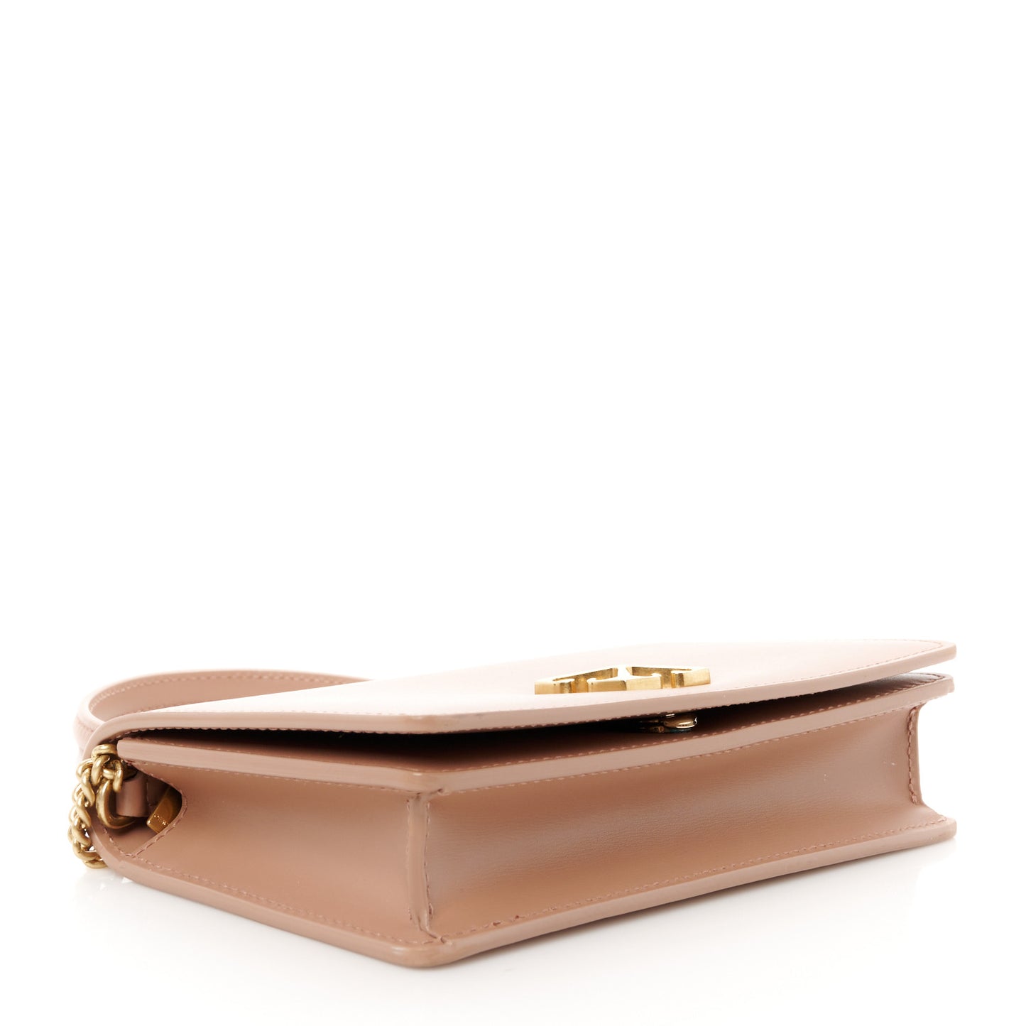 OFF WHITE Calfskin Jitney 0.5 Shoulder Bag Brown