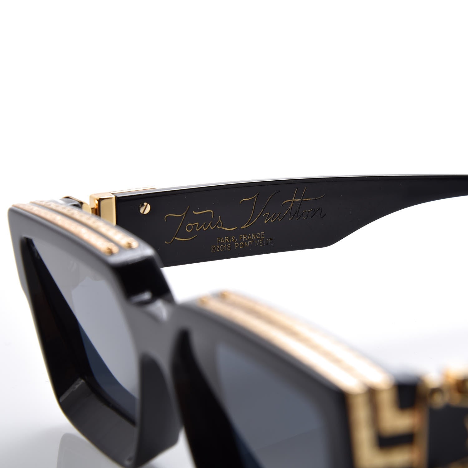 Louis Vuitton Acetate 1.1 Millionaires Sunglasses Z1165W Black 6 of 7
