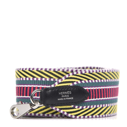 Hermes Toile Swift 50mm Sangle Cavale Shoulder Strap Multicolor Black 1 of 6