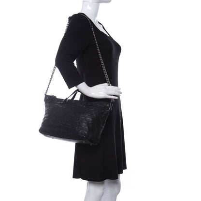 Chanel Iridescent Calfskin Quilted Coco Daily Shoulder Bag Black 2 of 10