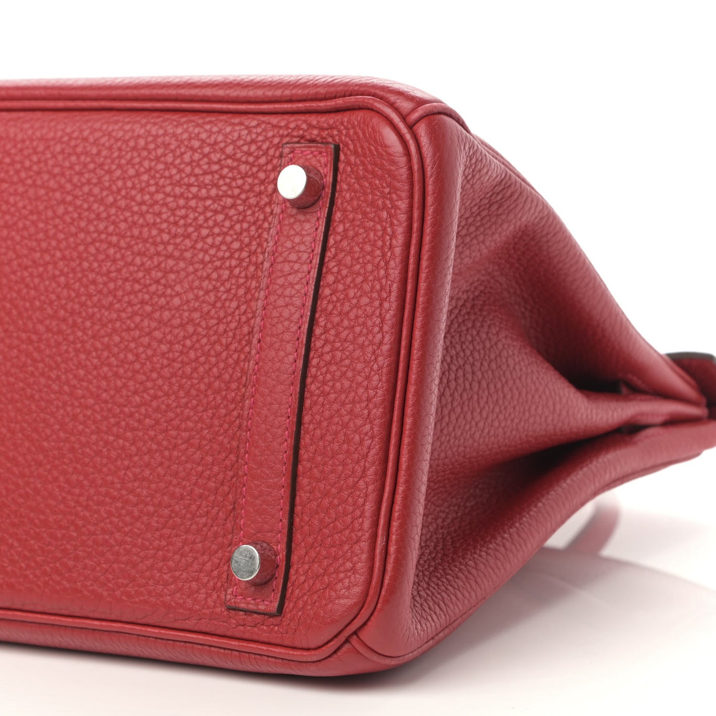 Taurillon Clemence Birkin 30 Rouge Casaque