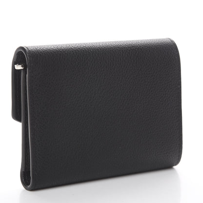 Louis Vuitton Soft Calfskin My Lockme Compact Wallet Black 2 of 5
