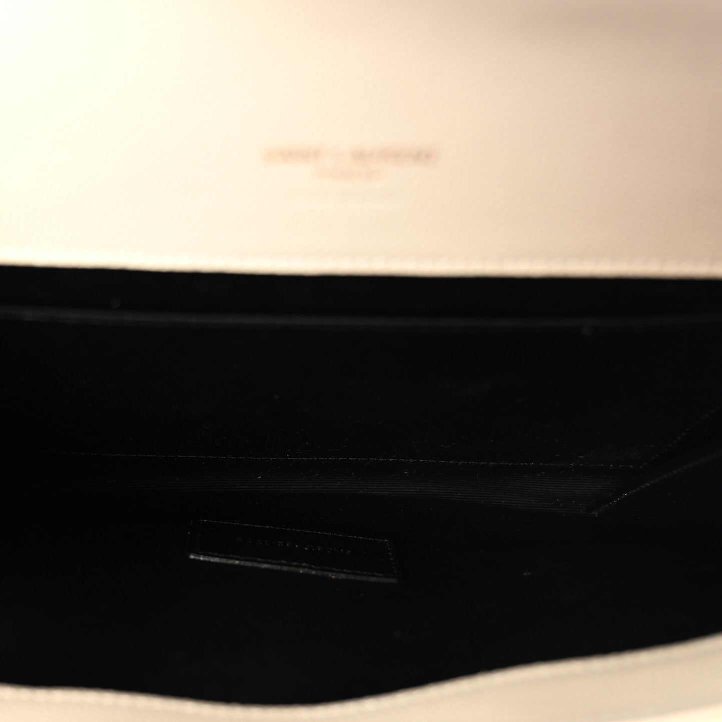 Grain De Poudre Matelasse Chevron Monogram Envelope Clutch Blanc Vintage
