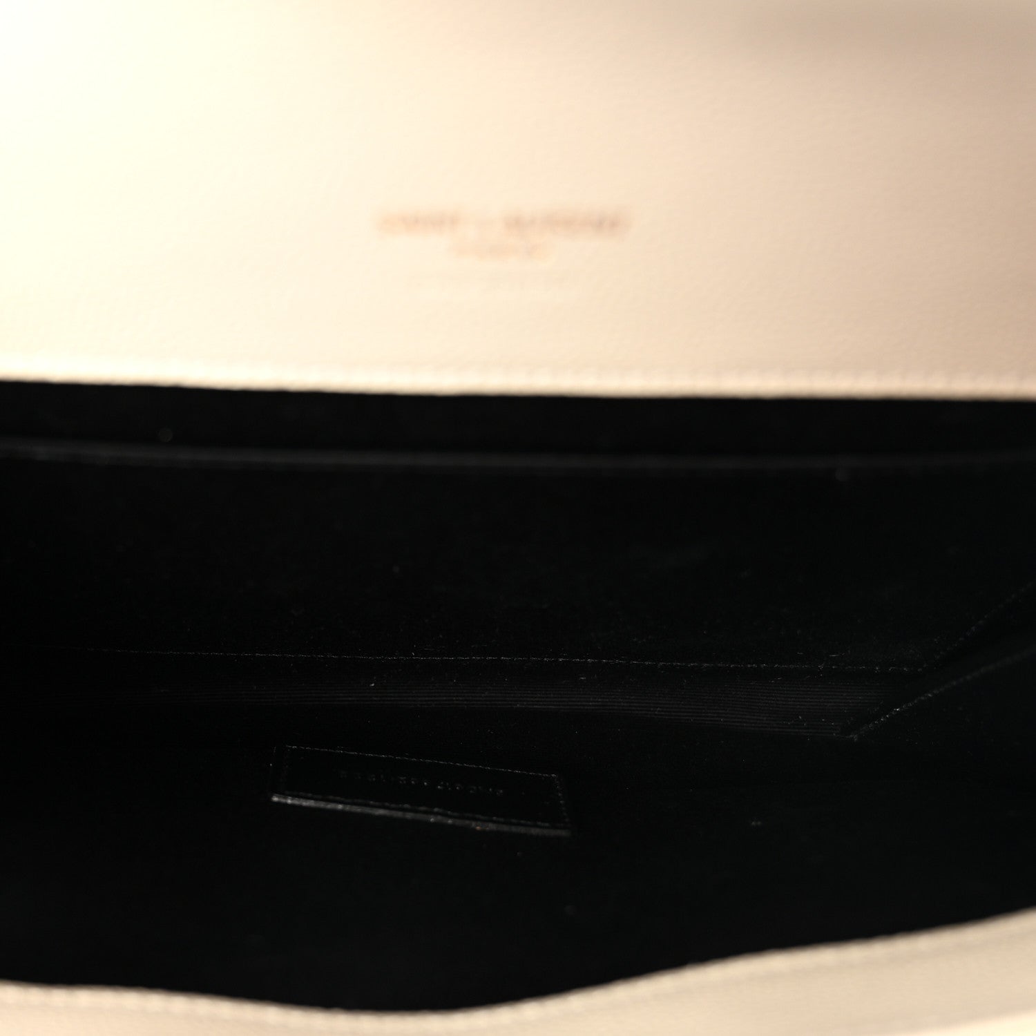 Saint Laurent Grain De Poudre Matelasse Chevron Monogram Envelope Clutch Blanc Vintage 5 of 8