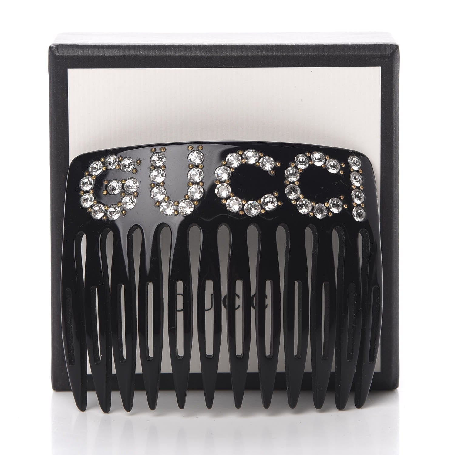 Gucci Resin Crystal Hair Comb Black 4 of 4