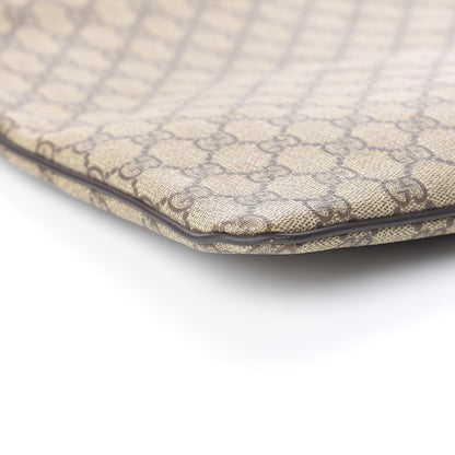 Gucci GG Supreme Monogram Medium Flat Messenger Bag Dark Brown 8 of 9