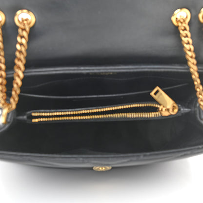 Saint Laurent Calfskin Y Quilted Monogram Small Loulou Chain Satchel Black 5 of 12