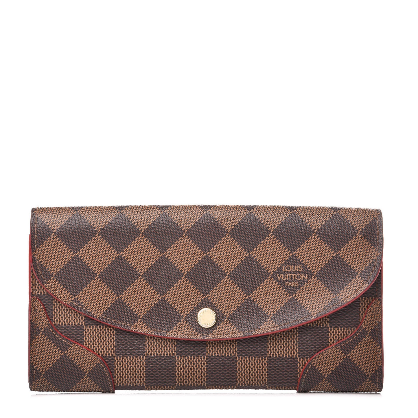 Damier Ebene Caissa Wallet Cherry