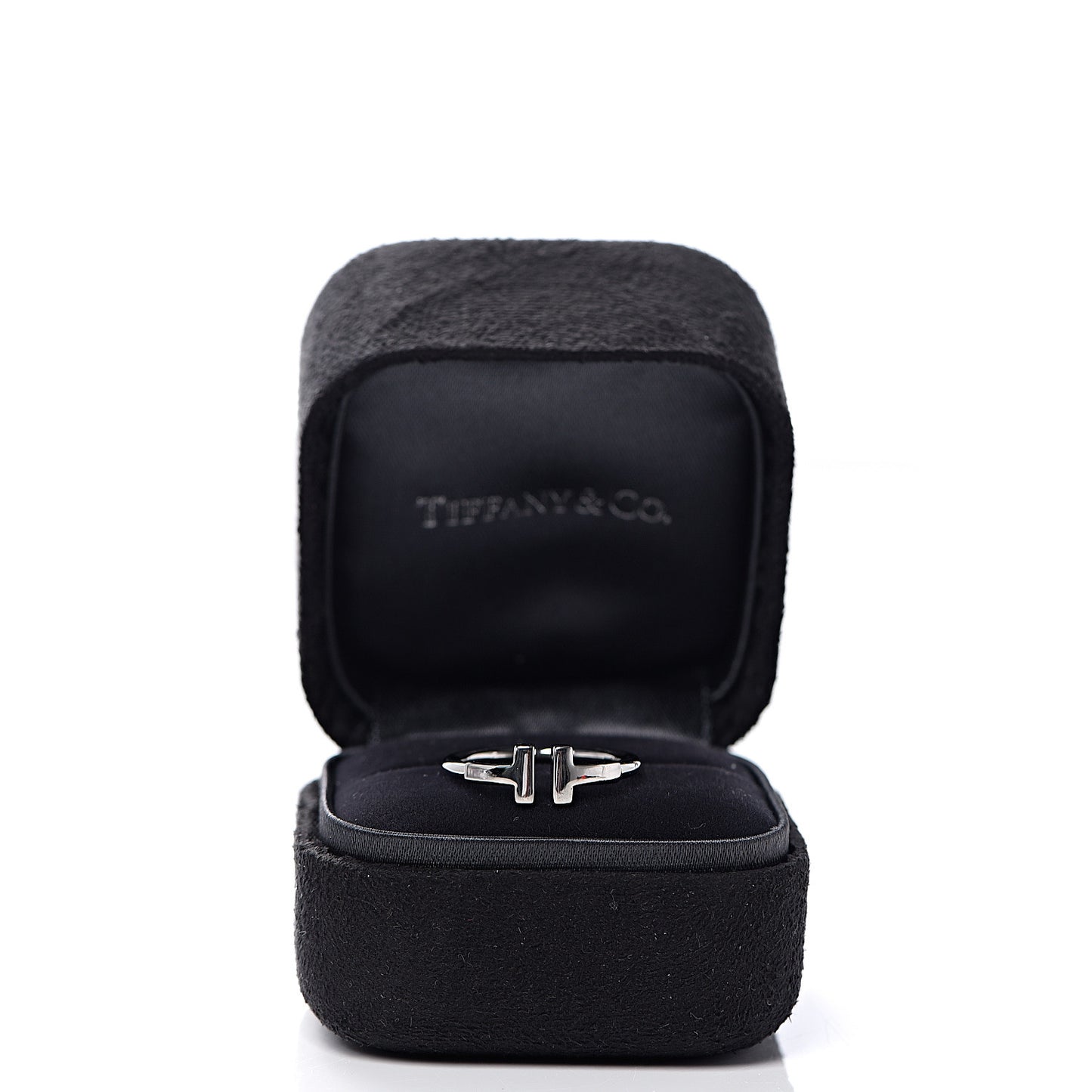 18K White Gold T Wire Ring 49 5