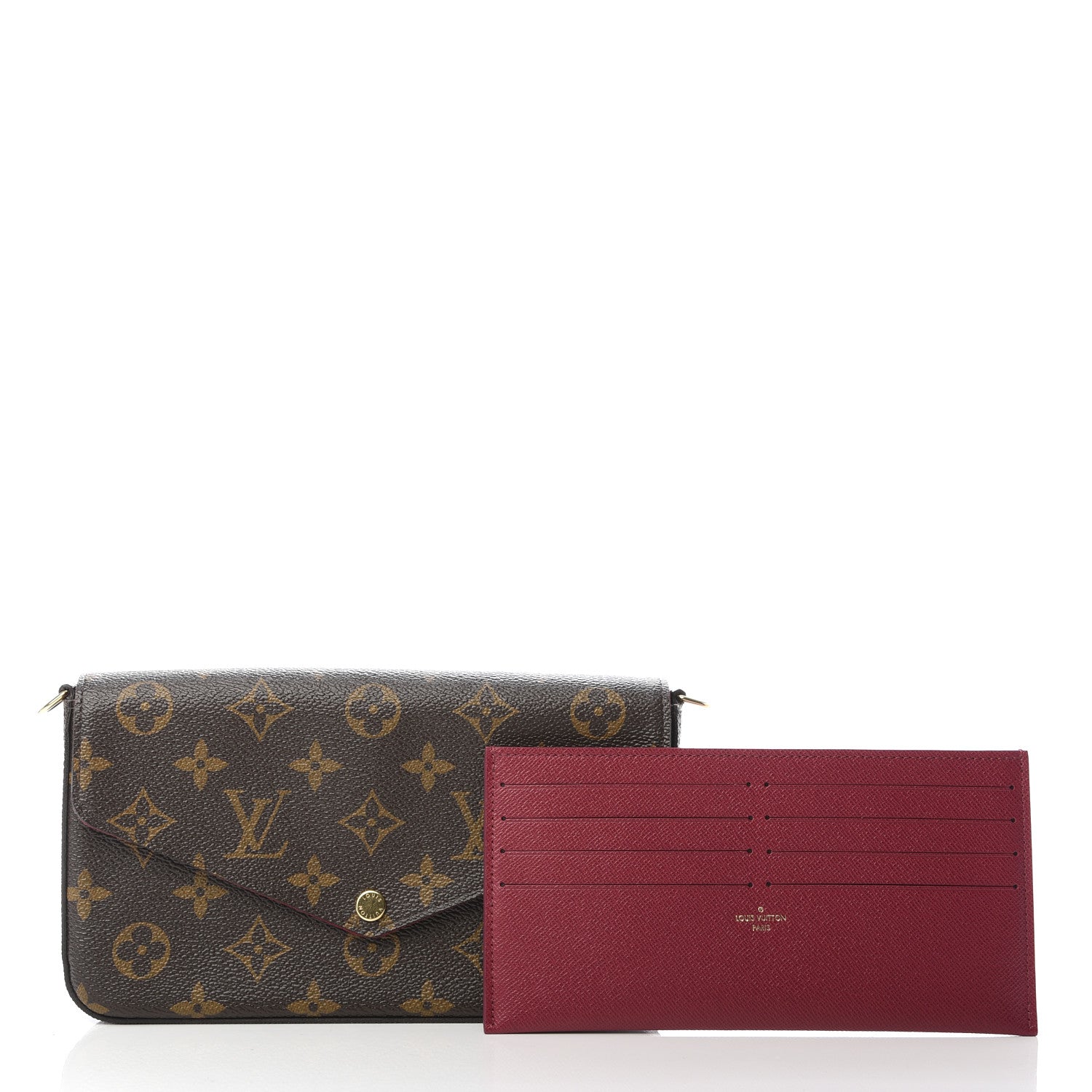 Louis Vuitton Monogram Pochette Felicie Chain Wallet Fuchsia 9 of 9