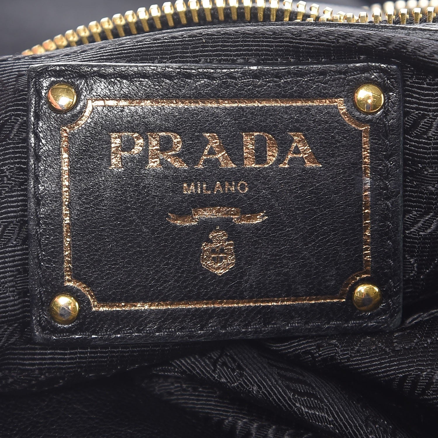 Prada Tessuto Nylon Jacquard Logo Aviator Satchel Black 7 of 15
