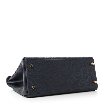 Hermes Togo Kelly Retourne 28 Bleu Nuit 5 of 12