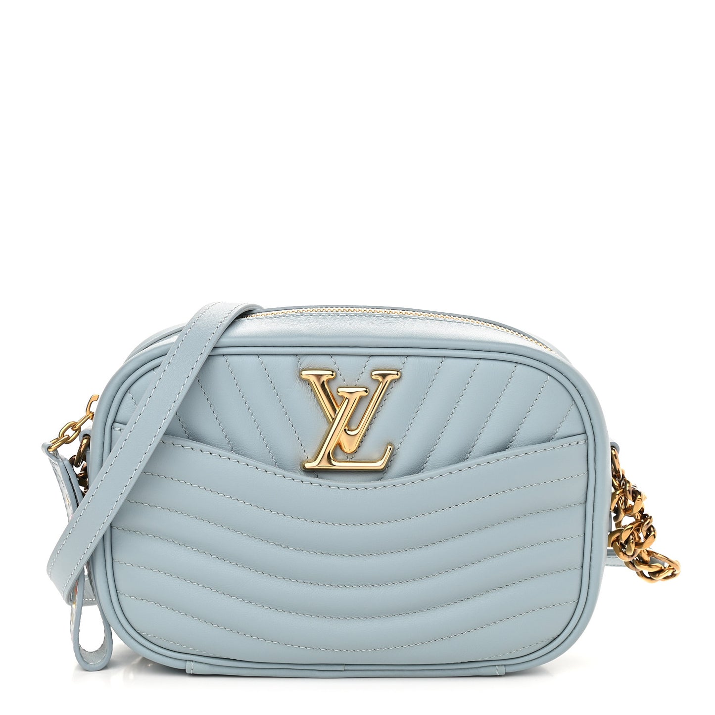 Calfskin New Wave Camera Bag Porcelain Blue
