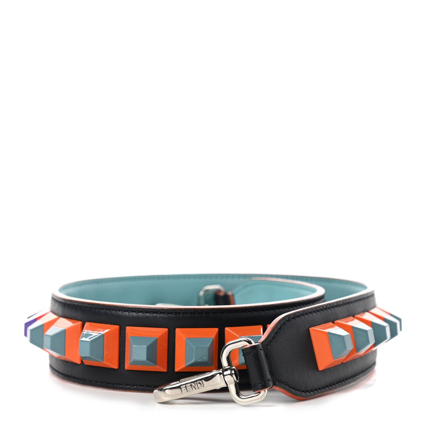 Fendi Calfskin Studded Strap You Navy Multicolor 1 of 5