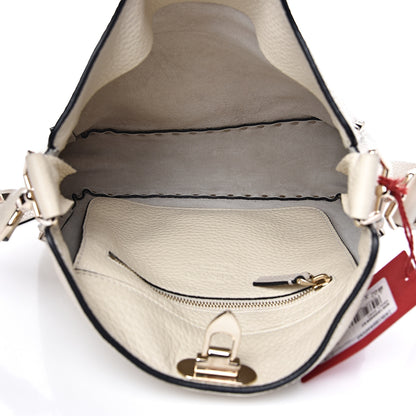 Valentino Garavani Pebbled Calfskin Small Rockstud Flip-Lock Messenger Bag Light Ivory 4 of 8