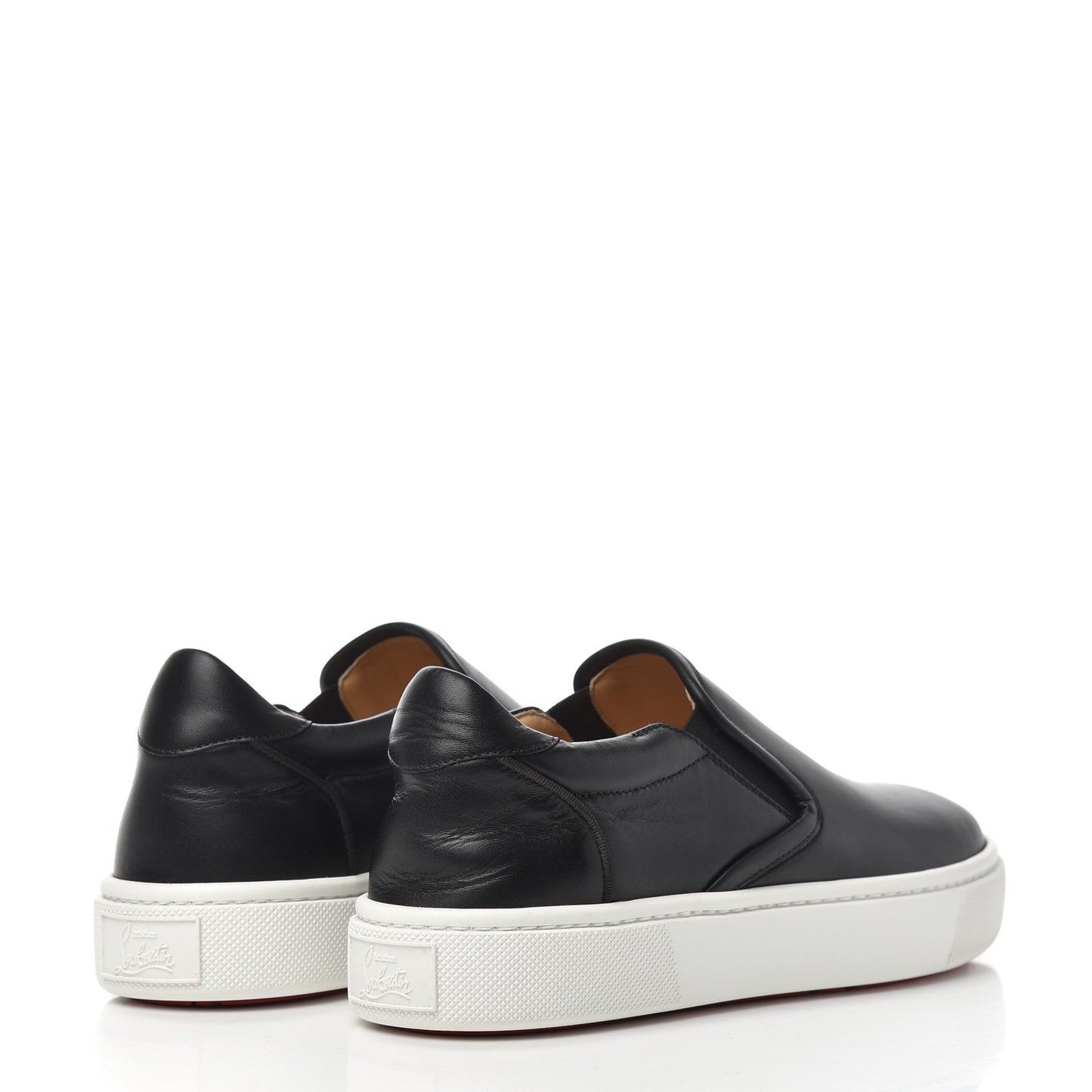 Calfskin Womens Masteral Platform Slip On Sneakers 38 Black