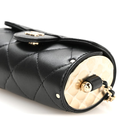 Chanel Lambskin Quilted Box Of Secrets Card Holder With Chain Black 9 of 9