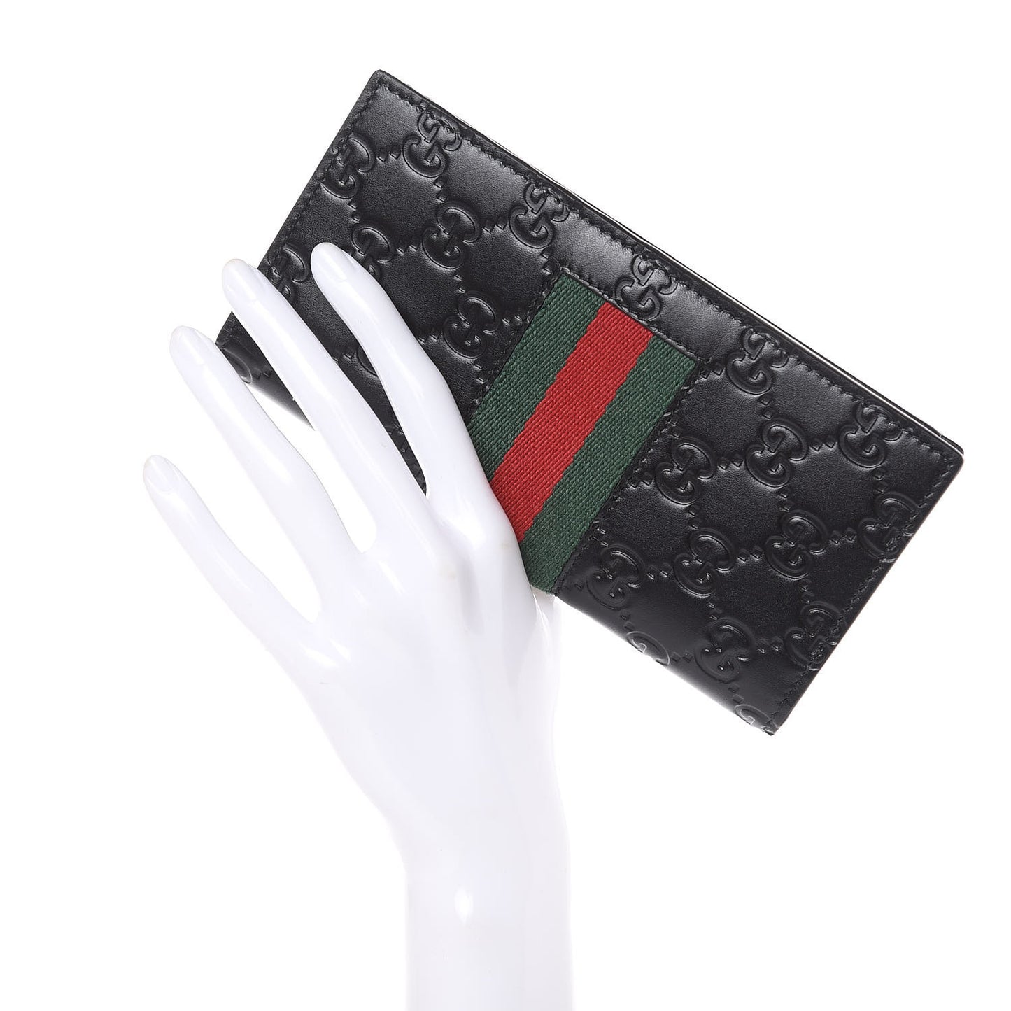 Guccissima Signature Web New Web Long Wallet Black
