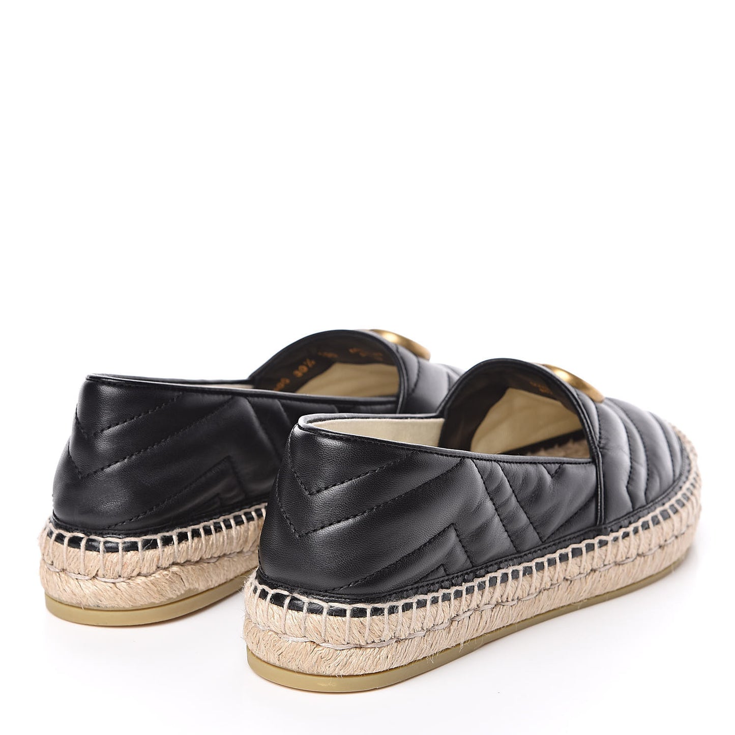 Nappa Matelasse GG Marmont Espadrilles 39.5 Black