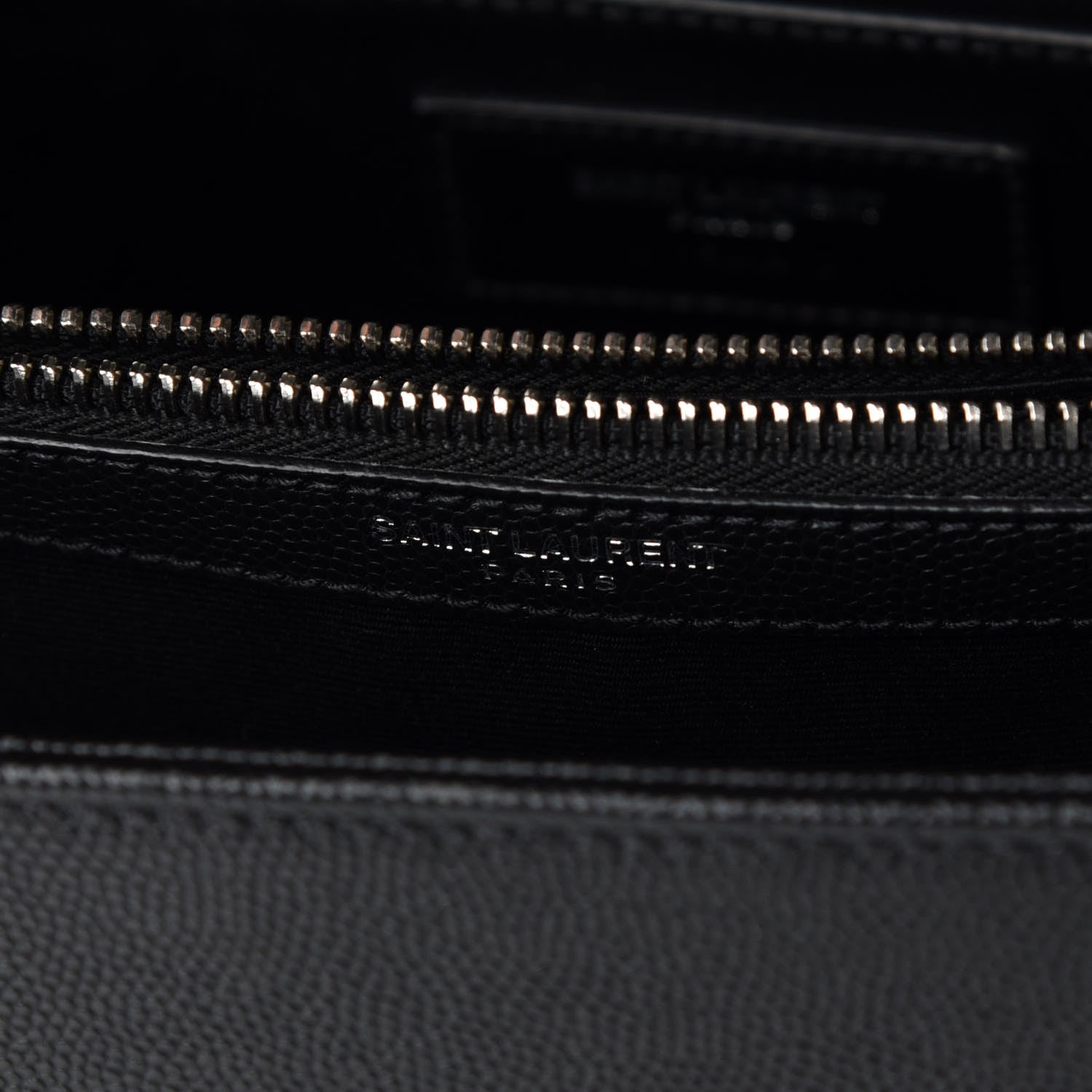 Saint Laurent Grain De Poudre Medium West Hollywood Monogram Fold-Over Black 7 of 16