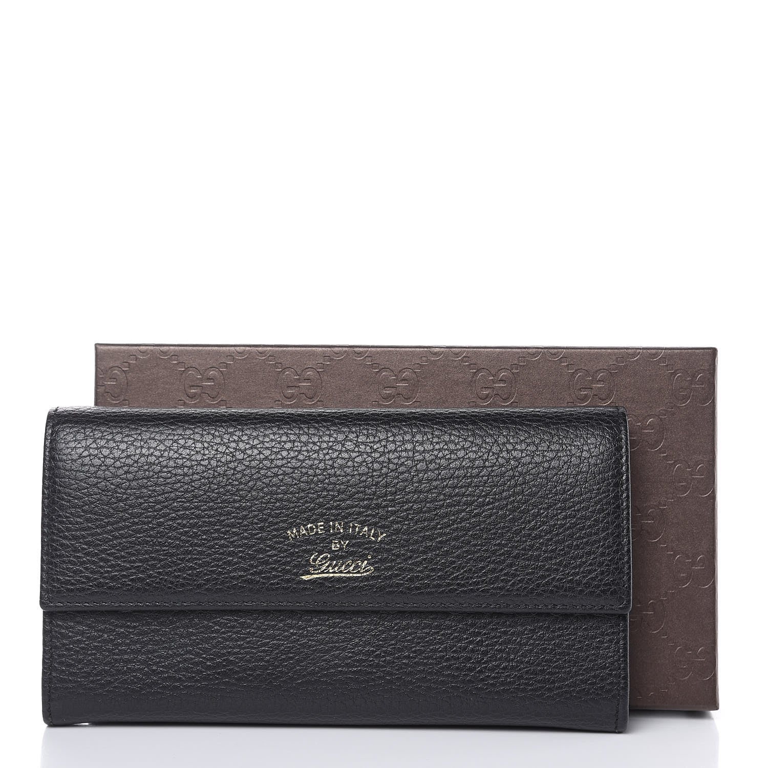 Gucci Dollar Calfskin Swing Continental Wallet Black 8 of 8