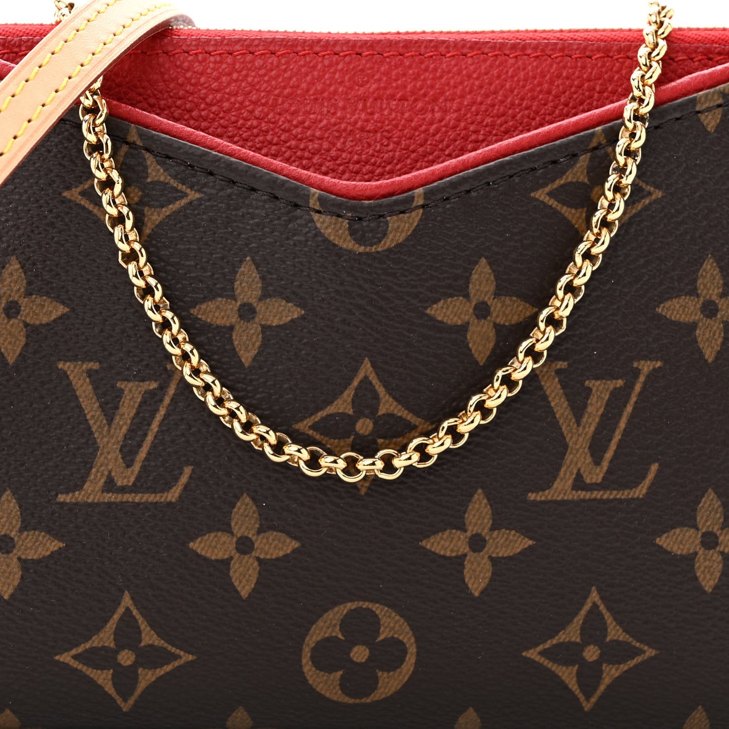 Monogram Pallas Clutch Cherry