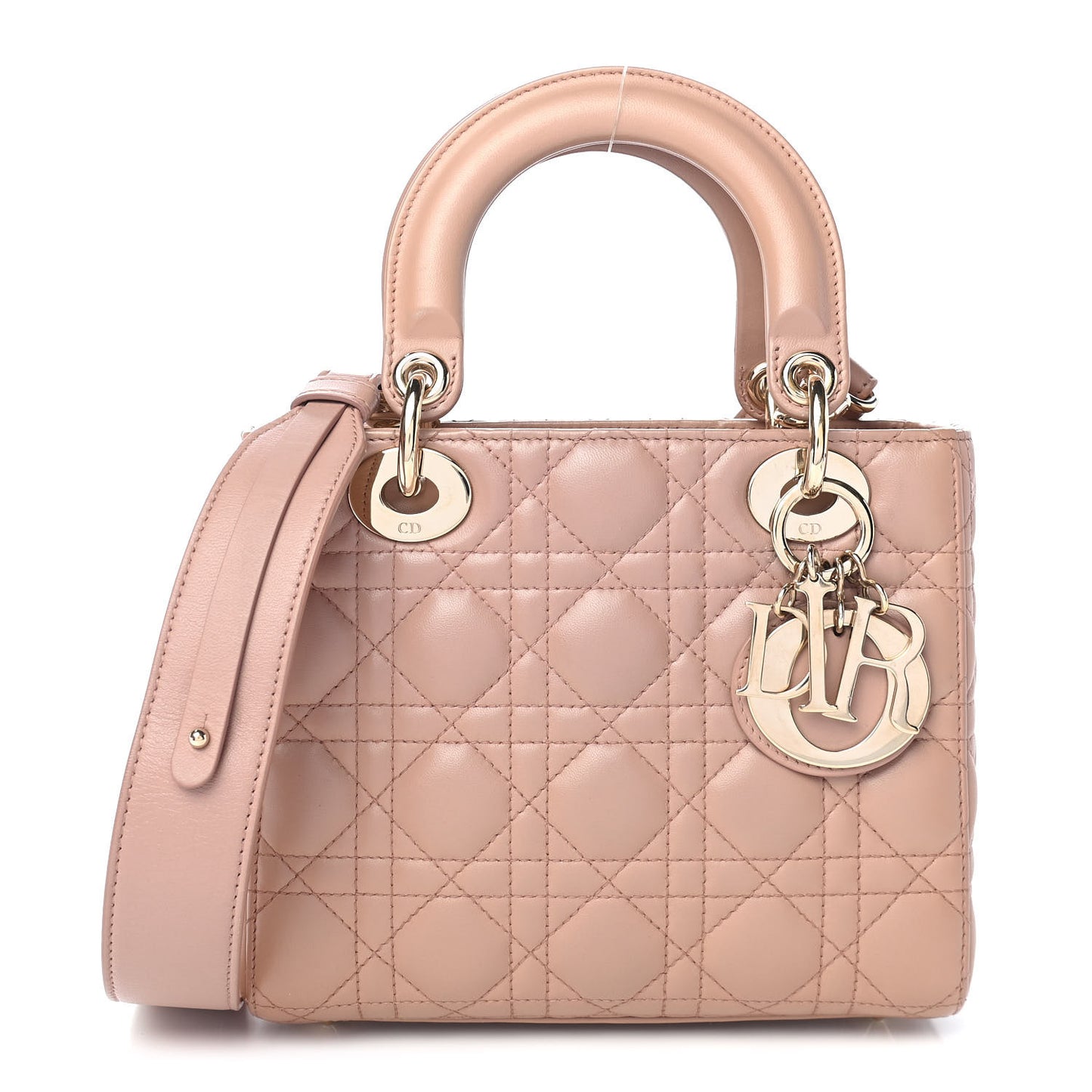 Lambskin Cannage Small Lady Dior Pink