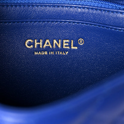 Chanel Lambskin Quilted Mini Square Flap Blue 6 of 12