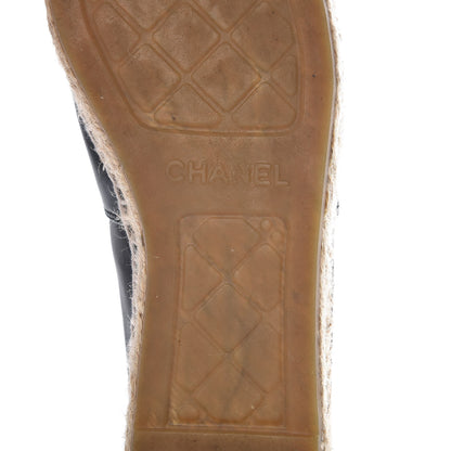 Chanel Lambskin CC Espadrilles 36 Black 7 of 11