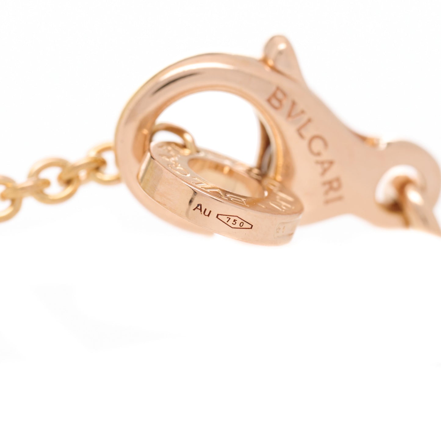 18K Rose Gold Diamond B.Zero1 Open Legends Pendant Necklace