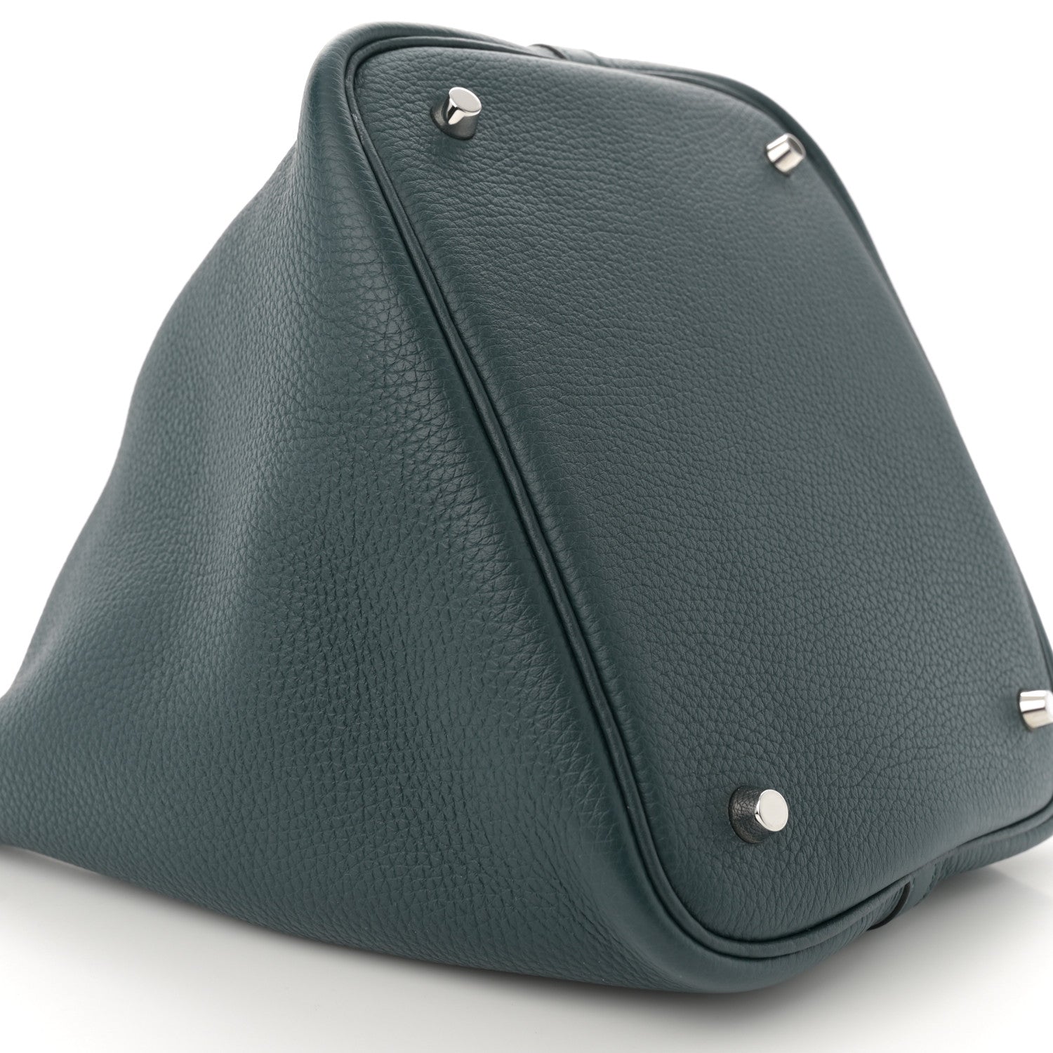 Hermes Taurillon Clemence Picotin Lock 22 MM Vert Cypress 9 of 12