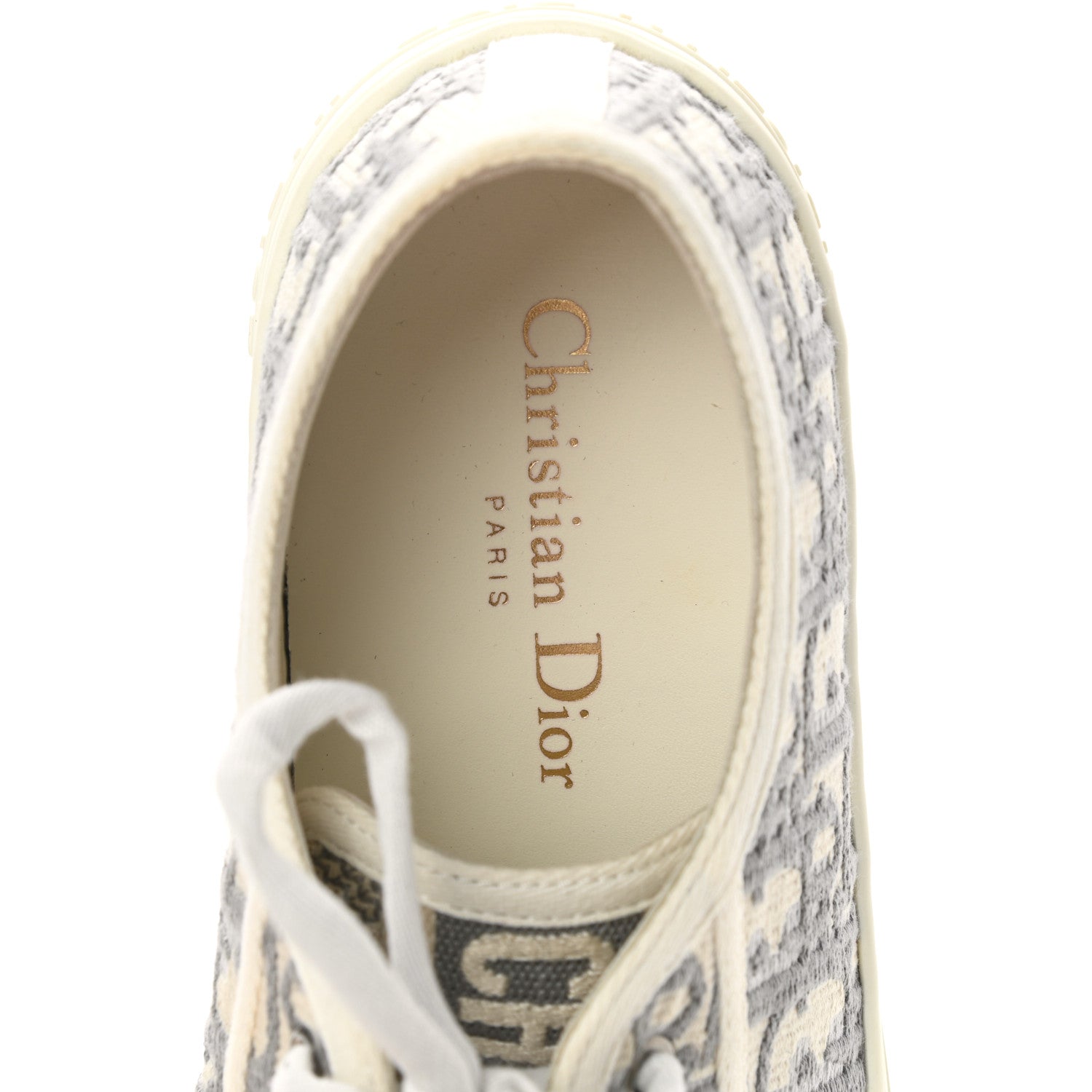 Christian Dior Canvas Oblique Walk'N'Dior Low Top Sneakers 38 Grey Stone 7 of 11