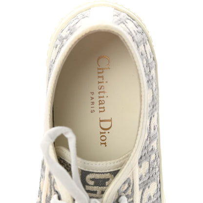 Christian Dior Canvas Oblique Walk'N'Dior Low Top Sneakers 38 Grey Stone 7 of 11
