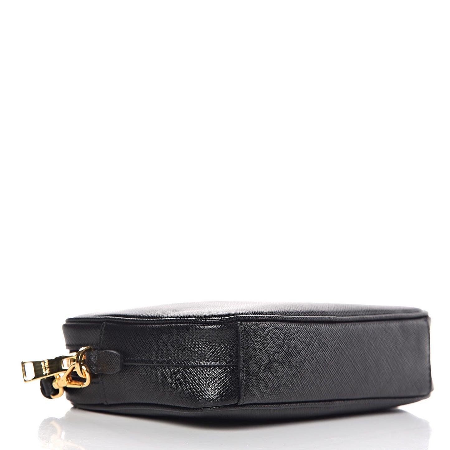 Saffiano Lux Small Camera Crossbody Bag Black