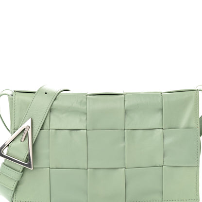 Bottega Veneta Paper Calfskin Maxi Intreccio Cassette Crossbody Bag Sage 8 of 12