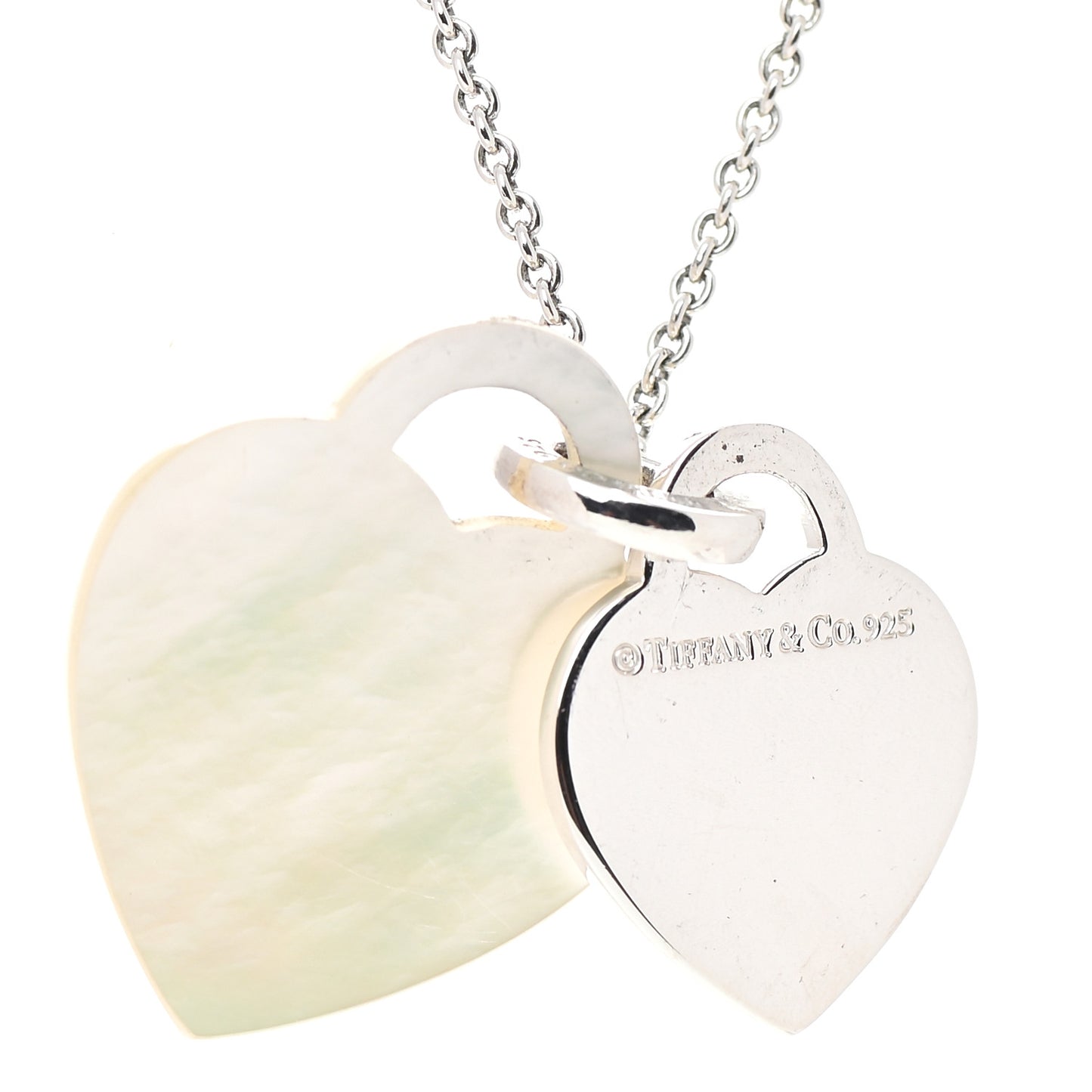 Sterling Silver Mother of Pearl Return to Tiffany Pendant Necklace