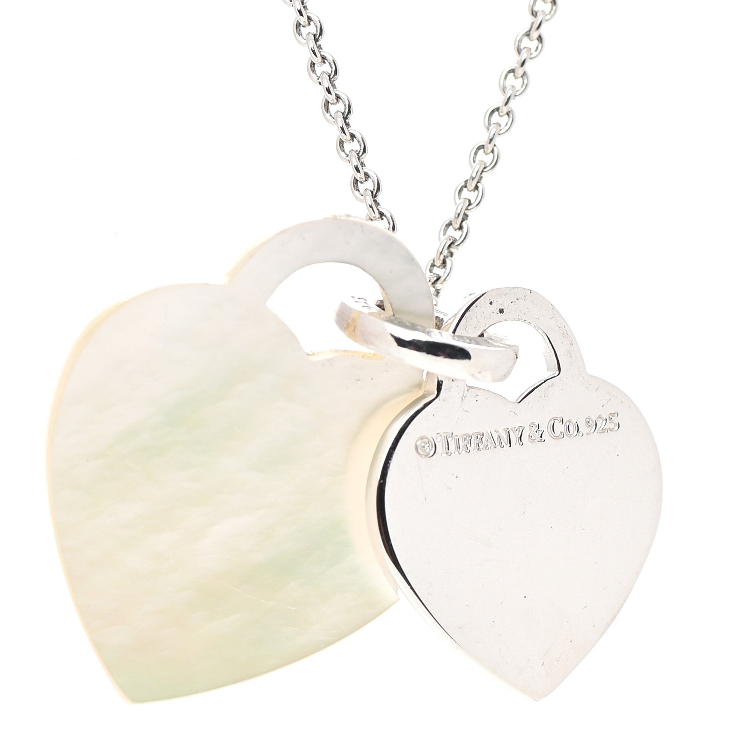 Tiffany Sterling Silver Mother of Pearl Return to Tiffany Pendant Necklace 4 of 7