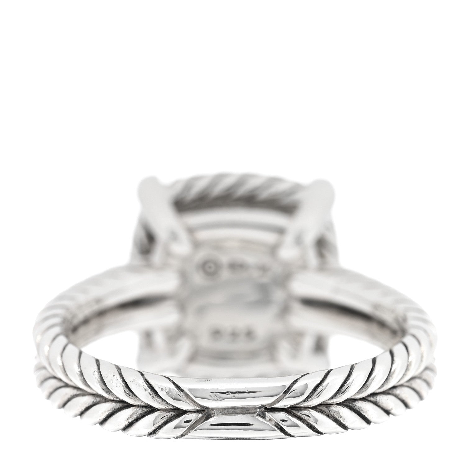 David Yurman Sterling Silver Diamond Black Onyx 9mm Chatelaine Pave Bezel Ring 51 5.75 3 of 4