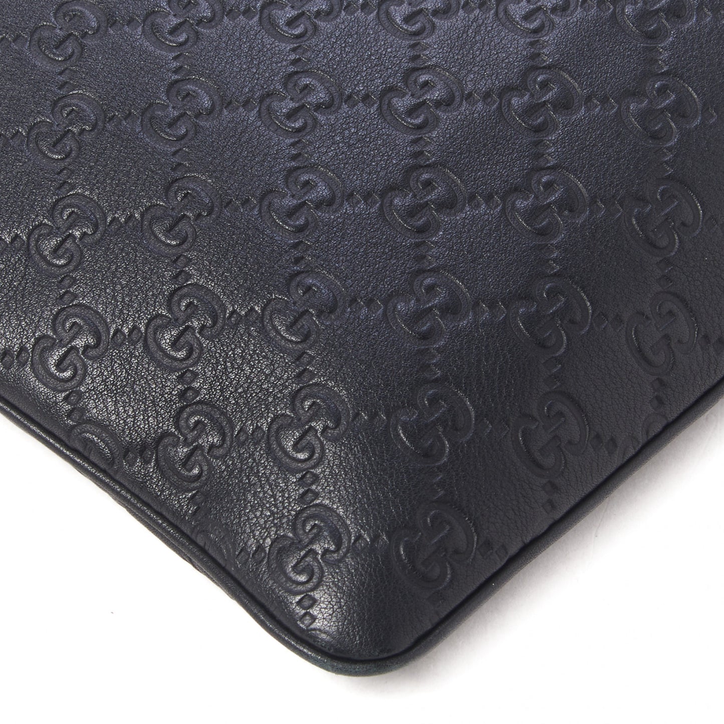 Guccissima Medium Flat Messenger Bag Black