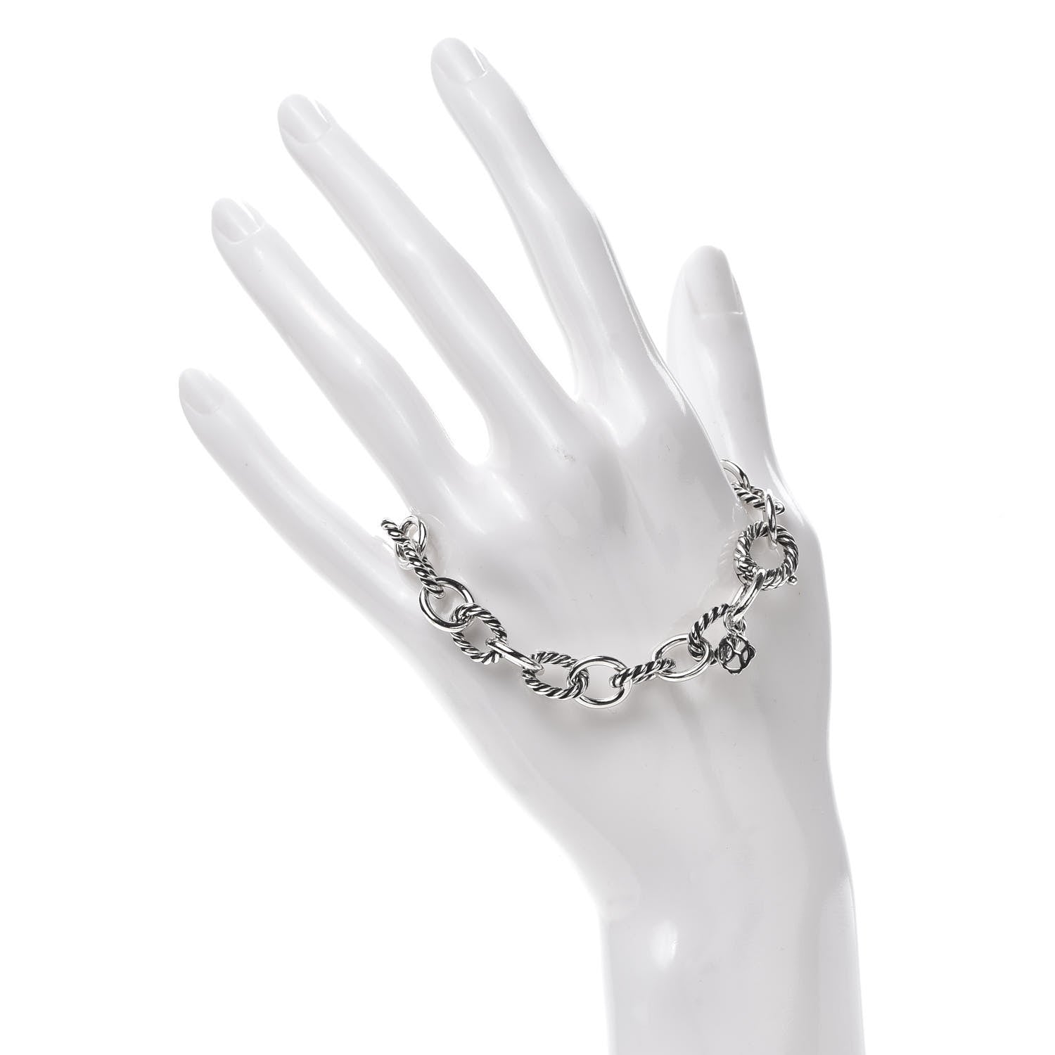 David Yurman Sterling Silver 10mm Medium Oval Link Bracelet 2 of 4