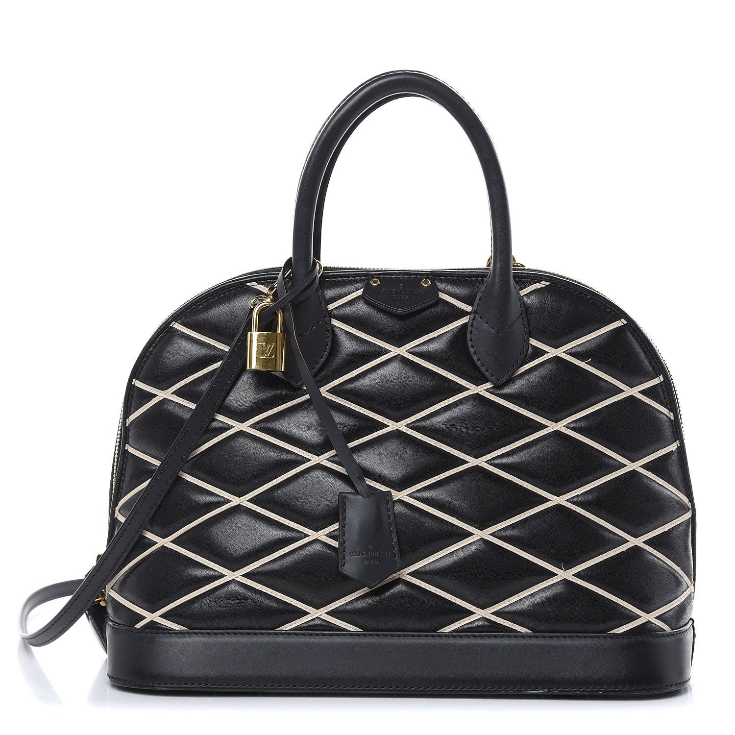 Louis Vuitton Lambskin Malletage Alma PM Black 1 of 20