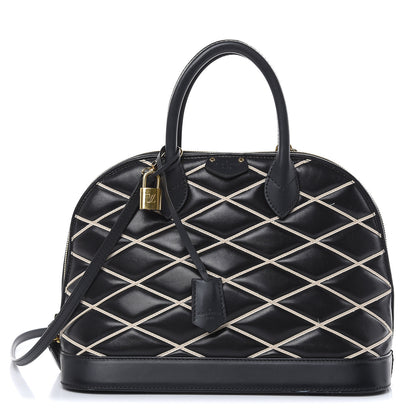 Louis Vuitton Lambskin Malletage Alma PM Black 1 of 20