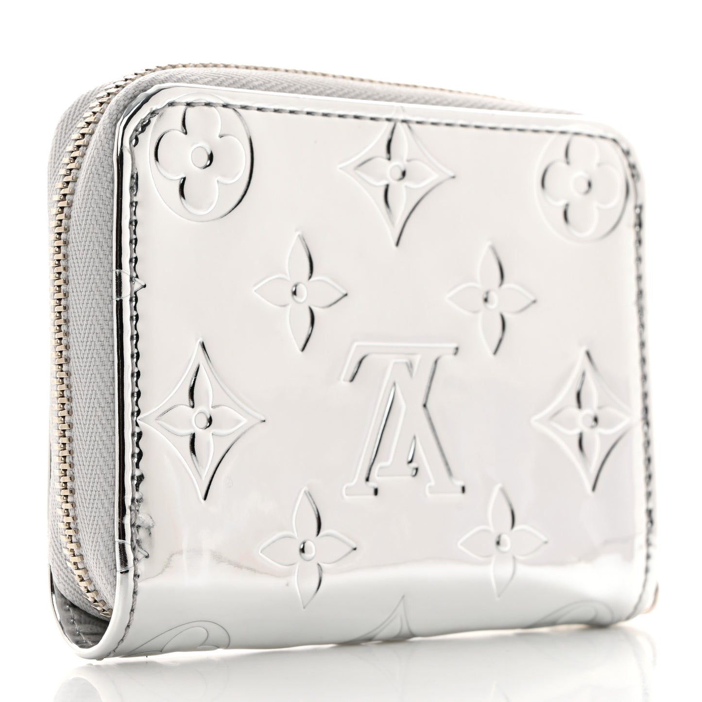 Monogram Mirror Zippy Coin Purse Silver