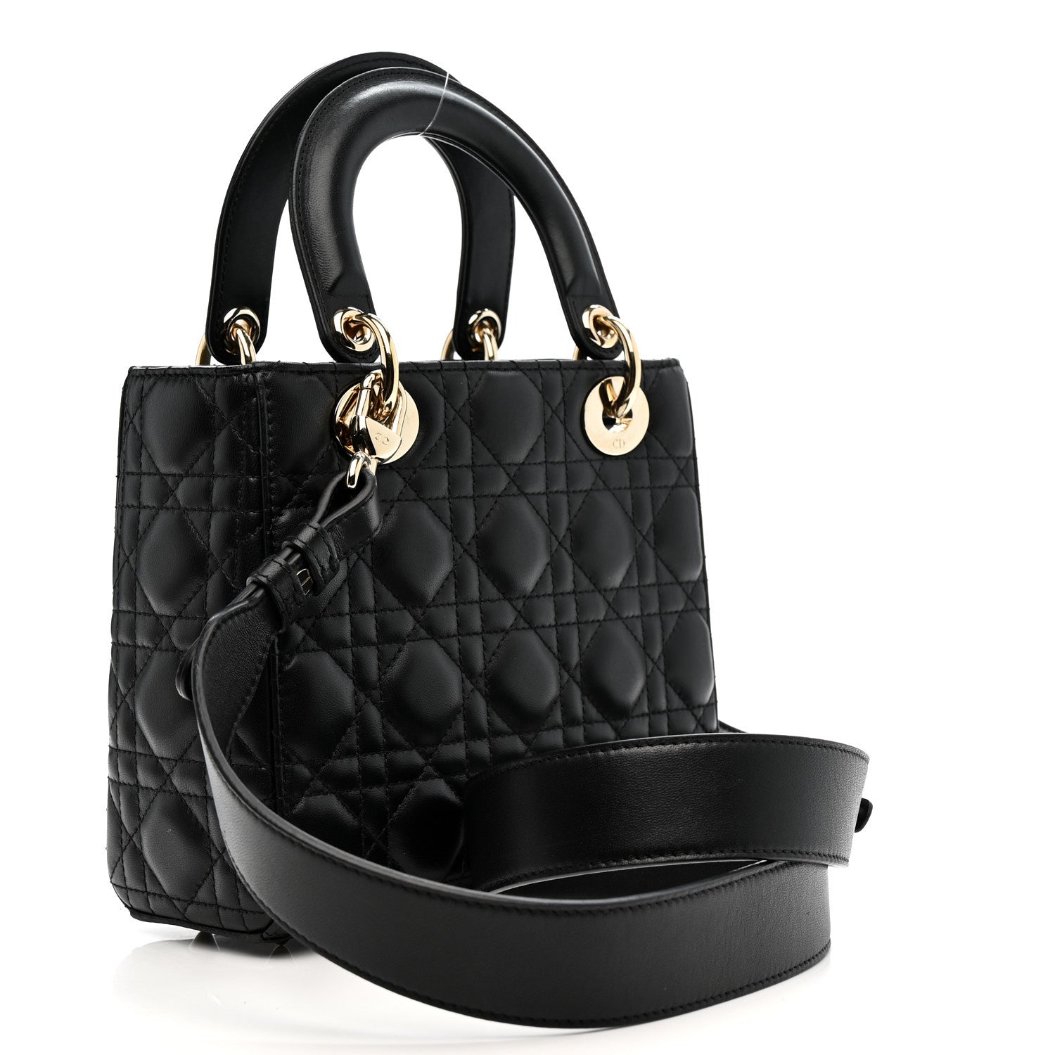 Christian Dior Lambskin Cannage Small My ABCDior Lady Dior Black 3 of 11
