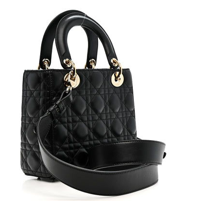 Christian Dior Lambskin Cannage Small My ABCDior Lady Dior Black 3 of 11
