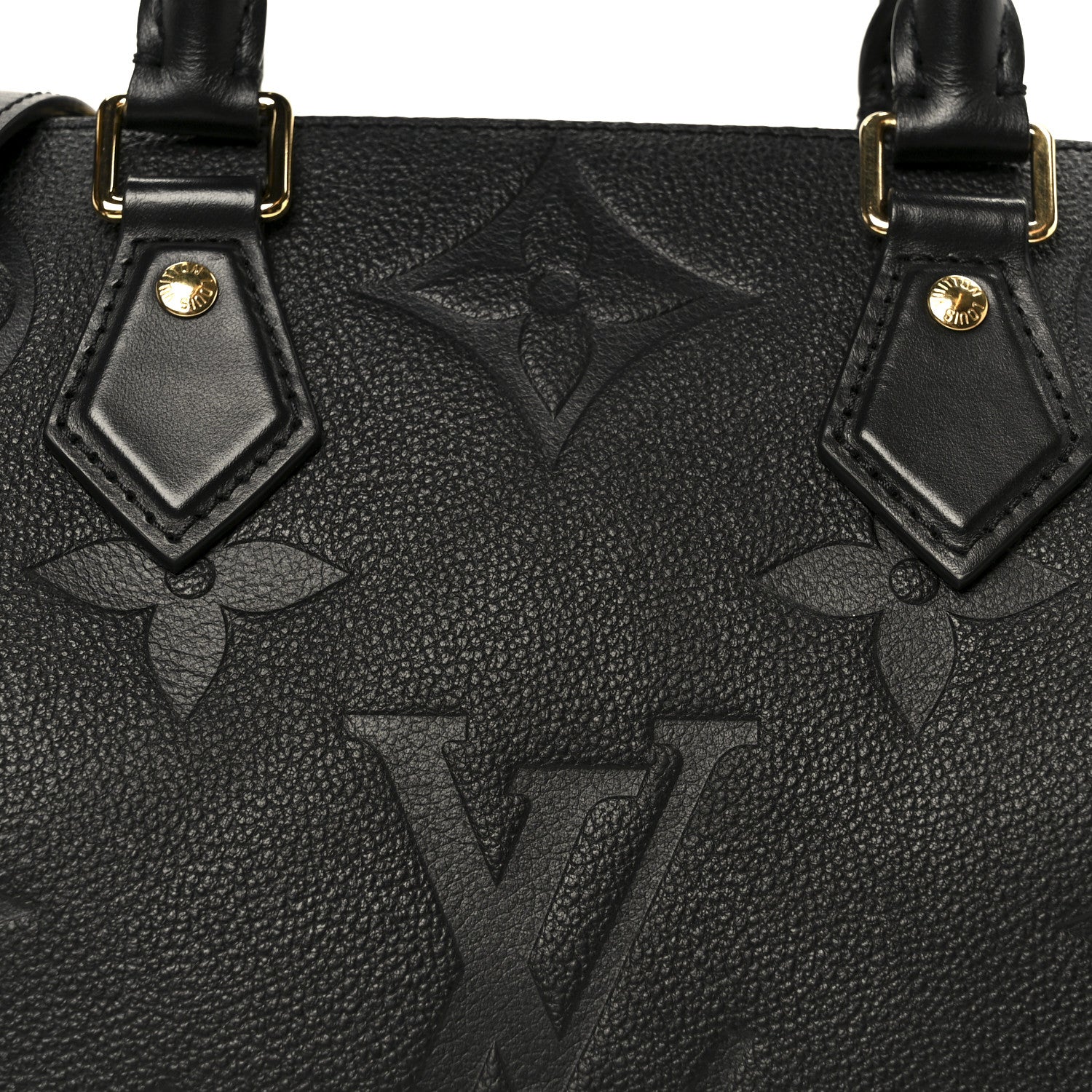 Louis Vuitton Empreinte Monogram Giant Speedy Bandouliere 25 Black 9 of 11