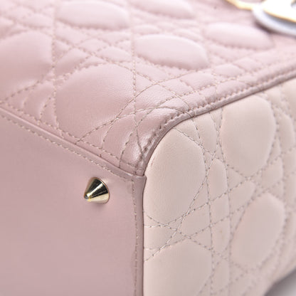 Christian Dior Lambskin Cannage Medium Tri-Color Lady Dior Rose Pale 10 of 17