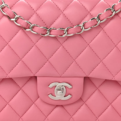 Chanel Lambskin Quilted Medium Double Flap Pink 7 of 9